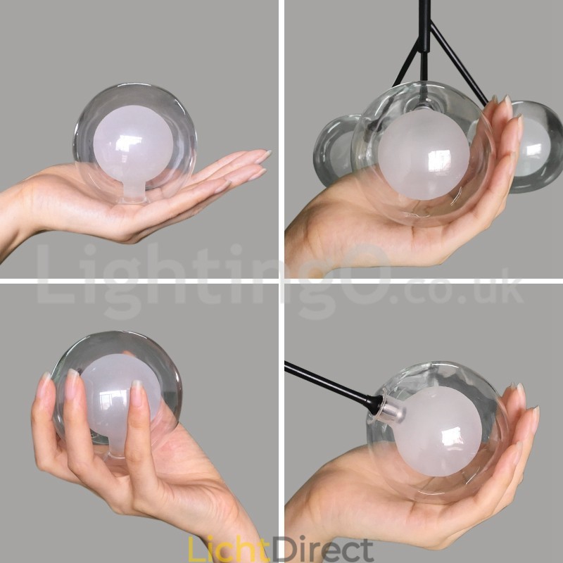 Nordic Style Magic Bean Kroonluchter Kleine Heldere Transparante Glazen Bubbelbol Kroonluchter