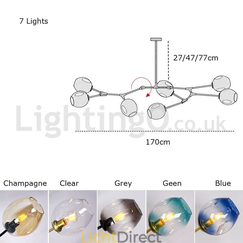 Nordic Modern Magic Bean Glazen Kroonluchter Moleculaire Kroonluchter