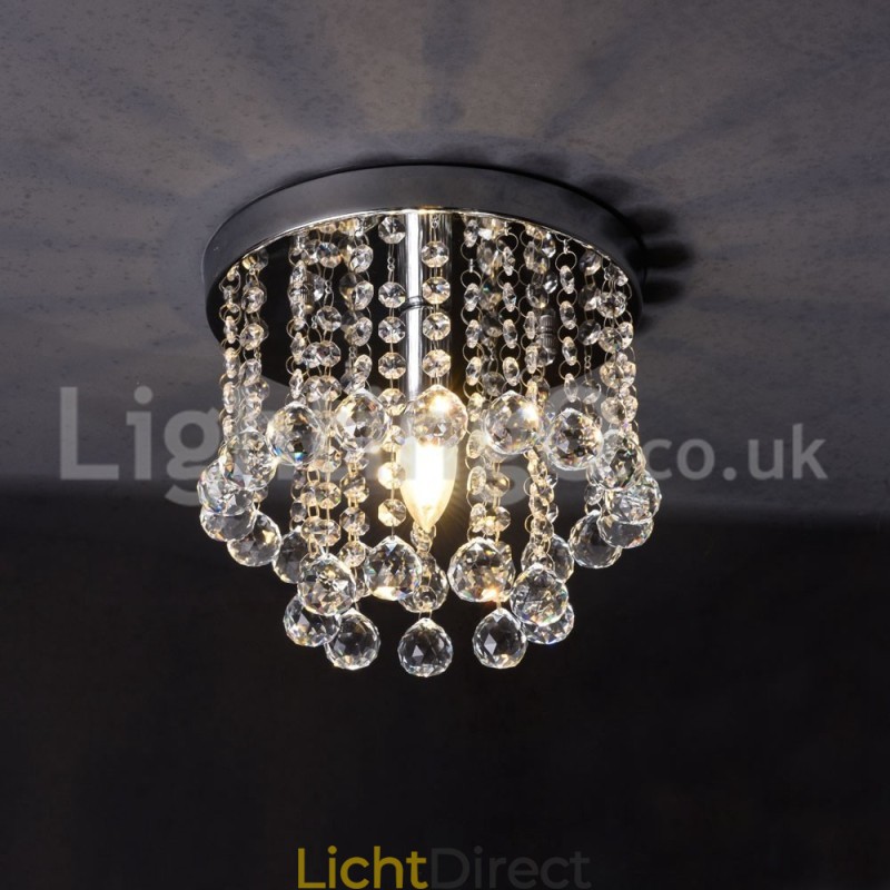 Moderne ronde kristallen kroonluchter veranda plafondlamp