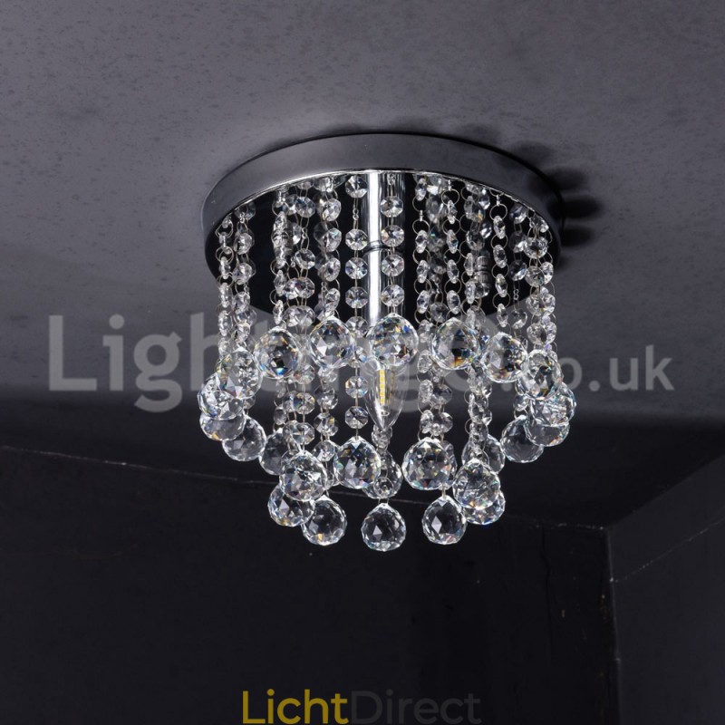 Moderne ronde kristallen kroonluchter veranda plafondlamp