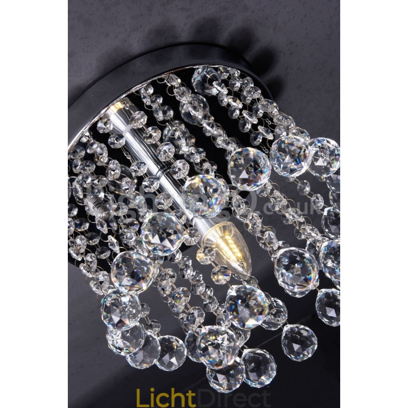 Moderne ronde kristallen kroonluchter veranda plafondlamp
