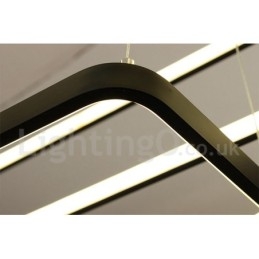 Dimbare hanglamp met afstandsbediening, modern design, drie rechthoeken