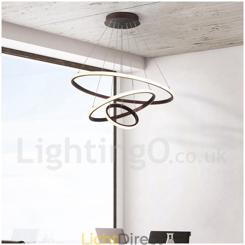 Dimbare Buiten de Cirkels Hanglamp met Afstandsbediening Moderne Design Ringen