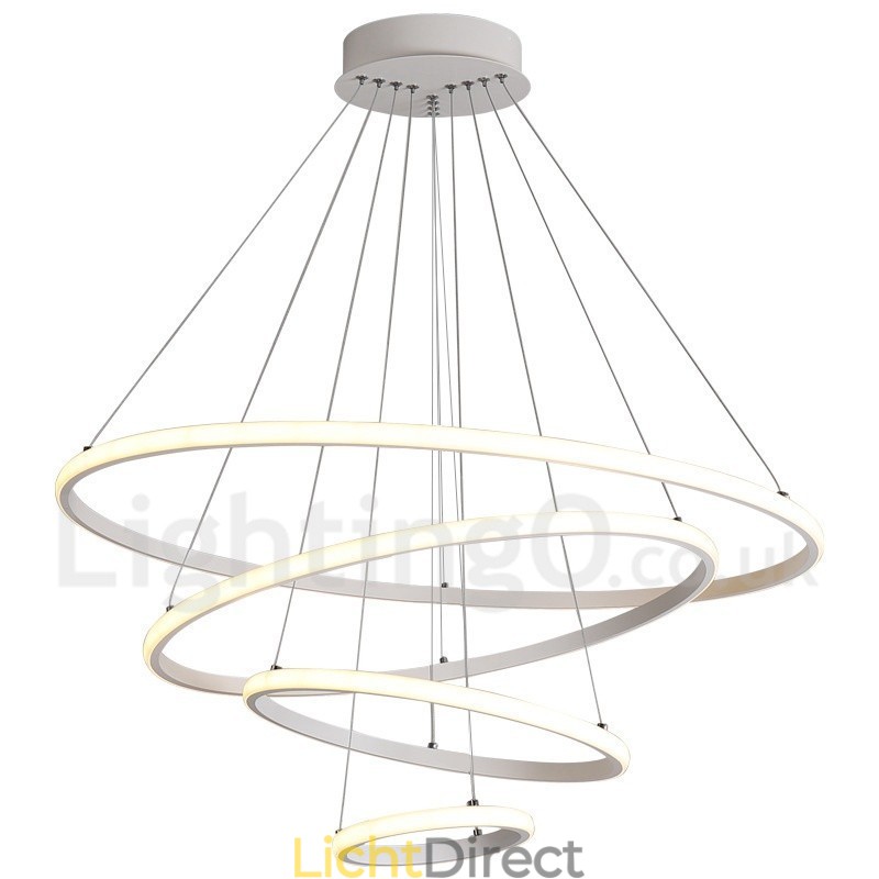 Dimbare Buiten de Cirkels Hanglamp met Afstandsbediening Moderne Design Ringen