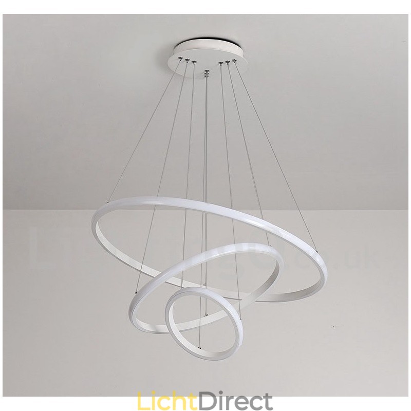 Dimbare Buiten de Cirkels Hanglamp met Afstandsbediening Moderne Design Ringen
