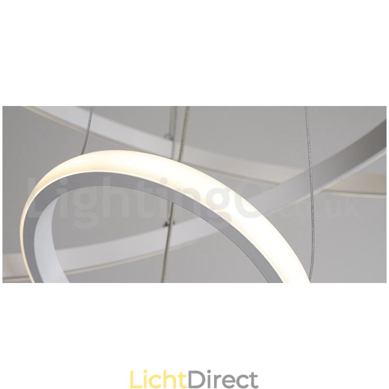 Dimbare Buiten de Cirkels Hanglamp met Afstandsbediening Moderne Design Ringen