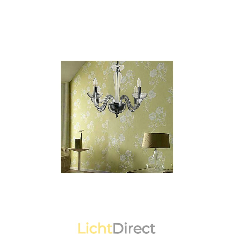 4-lichts kristallen hanglamp in kaarslamp