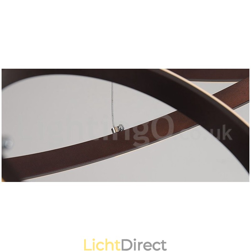 Dimbare Buiten de Cirkels Hanglamp met Afstandsbediening Moderne Design Ringen