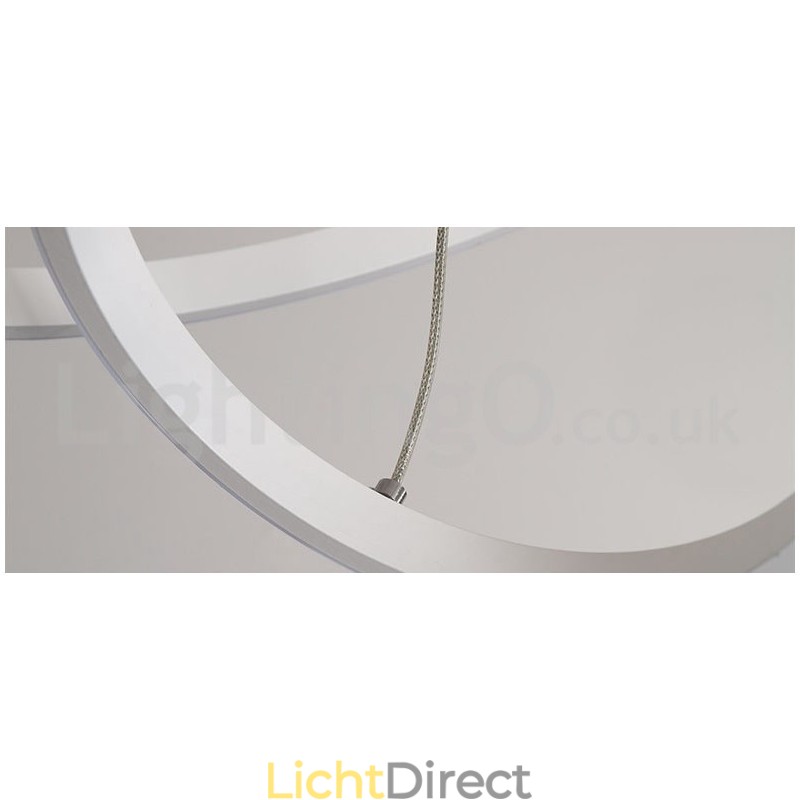 Dimbare Buiten de Cirkels Hanglamp met Afstandsbediening Moderne Design Ringen