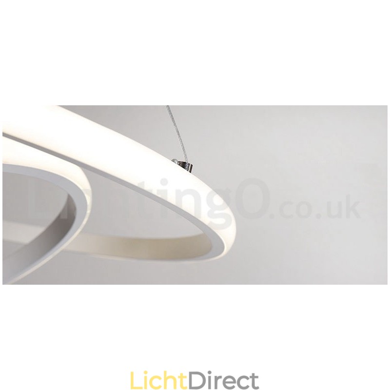 Dimbare Buiten de Cirkels Hanglamp met Afstandsbediening Moderne Design Ringen