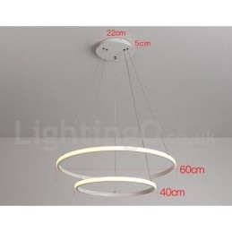 Dimbare Buiten de Cirkels Hanglamp met Afstandsbediening Moderne Design Ringen