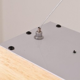 Moderne lange hanglamp van hout