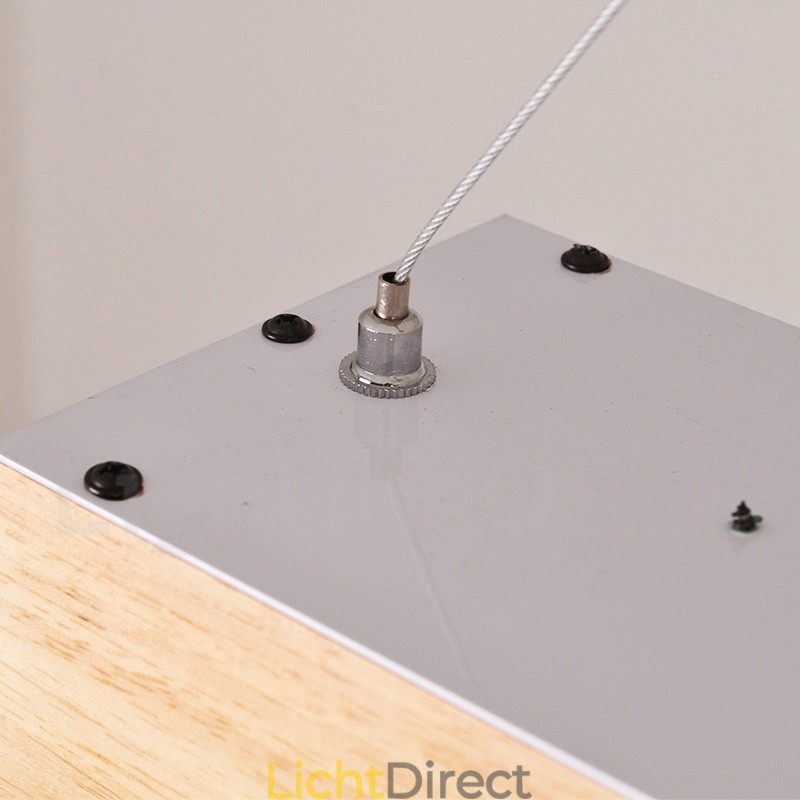 Moderne lange hanglamp van hout