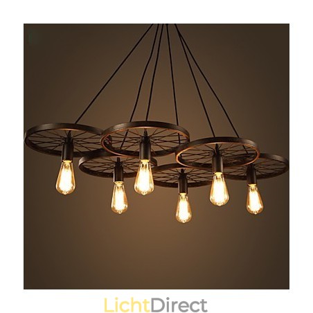 Verlichting Industriële Loft Stijl Smeedijzeren Kroonluchter Café Wiel Kroonluchter Verlichting Industriële Loft Stijl Smeedijzeren Kroonluchter Café Wiel Kroonluchter