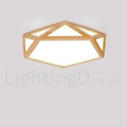 Dimbare Multi Styles Houten Plafondlamp met Acryl Kap Plafondlamp Scandinavische Stijl