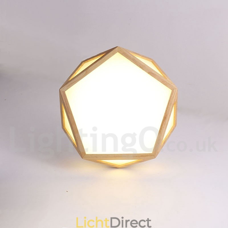 Dimbare Multi Styles Houten Plafondlamp met Acryl Kap Plafondlamp Scandinavische Stijl