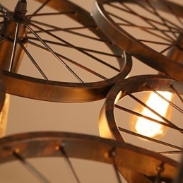 Verlichting Industriële Loft Stijl Smeedijzeren Kroonluchter Café Wiel Kroonluchter