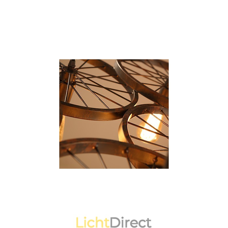 Verlichting Industriële Loft Stijl Smeedijzeren Kroonluchter Café Wiel Kroonluchter
