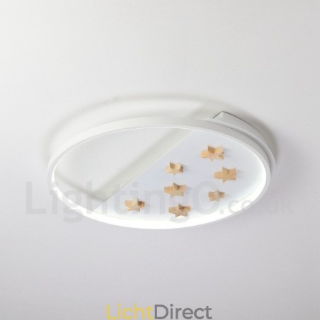 Dimbare witte sterren ronde houten plafondlamp Ultradunne plafondlamp Kan ook als wandlamp worden gebruikt Dimbare witte sterren ronde houten plafondlamp Ultradunne plafondlamp Kan ook als wandlamp worden gebruikt