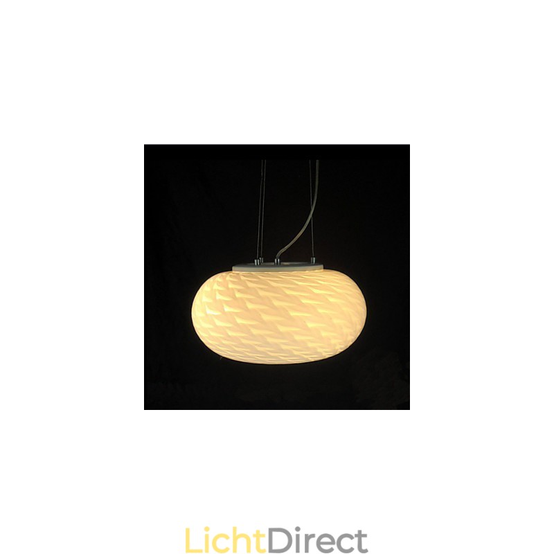 Moderne minimalistische gesneden melkwitte kroonluchterlamp