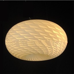 Moderne minimalistische gesneden melkwitte kroonluchterlamp