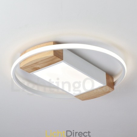 Dimbare witte ronde houten plafondlamp Ultradunne plafondlamp Kan ook als wandlamp worden gebruikt Dimbare witte ronde houten plafondlamp Ultradunne plafondlamp Kan ook als wandlamp worden gebruikt