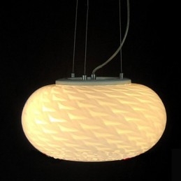 Moderne minimalistische gesneden melkwitte kroonluchterlamp