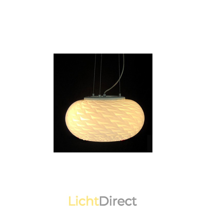Moderne minimalistische gesneden melkwitte kroonluchterlamp