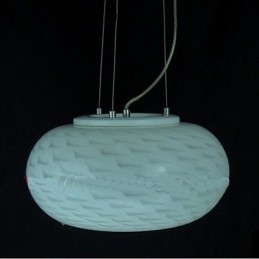 Moderne minimalistische gesneden melkwitte kroonluchterlamp