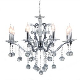 Chroom Elegante Kristallen Kaars Kroonluchter