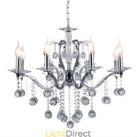 Chroom Elegante Kristallen Kaars Kroonluchter Chroom Elegante Kristallen Kaars Kroonluchter