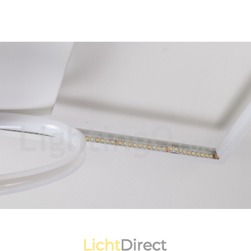 Dimbare witte vierkante houten plafondlamp Ultradunne plafondlamp Kan ook als wandlamp worden gebruikt