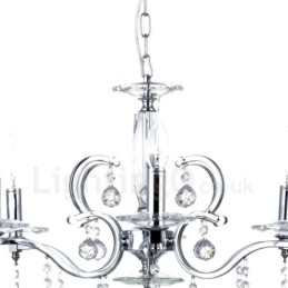 Chroom Elegante Kristallen Kaars Kroonluchter