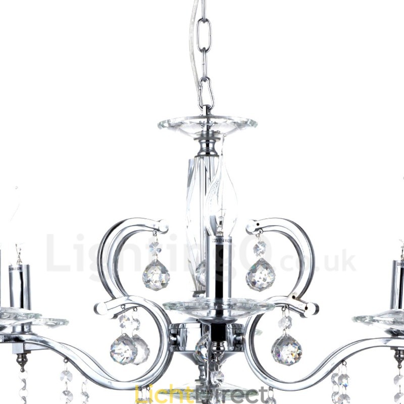 Chroom Elegante Kristallen Kaars Kroonluchter