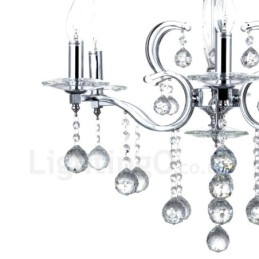 Chroom Elegante Kristallen Kaars Kroonluchter