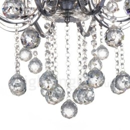 Chroom Elegante Kristallen Kaars Kroonluchter