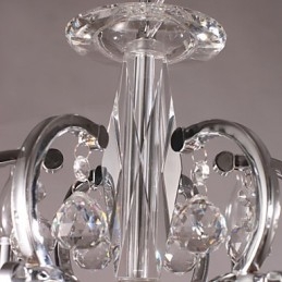 Chroom Elegante Kristallen Kaars Kroonluchter