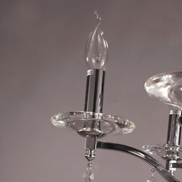 Chroom Elegante Kristallen Kaars Kroonluchter