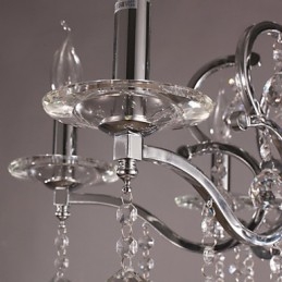 Chroom Elegante Kristallen Kaars Kroonluchter