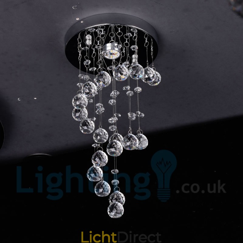 1 lichts moderne K9 kristal ronde plafondlamp