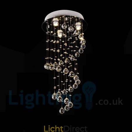 3-lichts moderne K9 Crystal ronde plafondlamp 3-lichts moderne K9 Crystal ronde plafondlamp