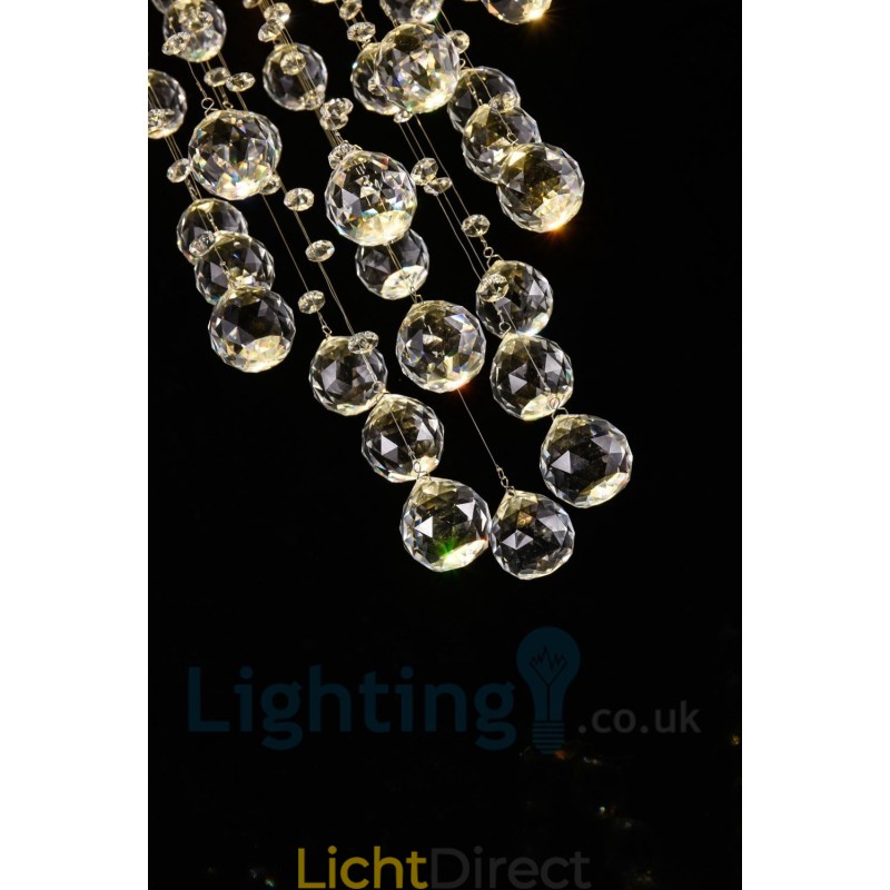 6-lichts moderne K9 Crystal ronde plafondlamp