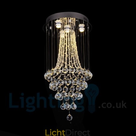 4-lichts moderne K9 Crystal ronde plafondlamp 4-lichts moderne K9 Crystal ronde plafondlamp