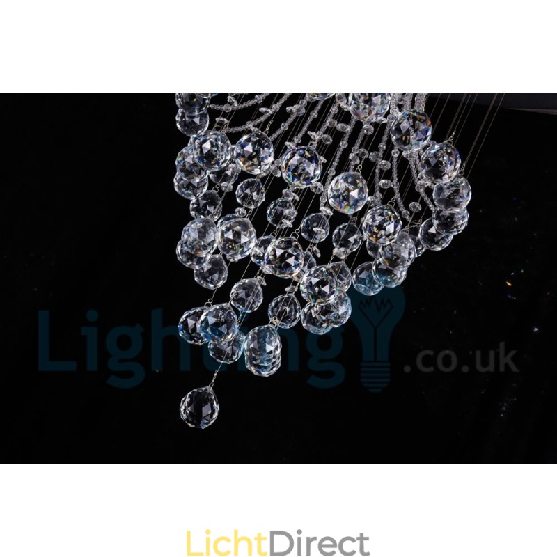 4-lichts moderne K9 Crystal ronde plafondlamp