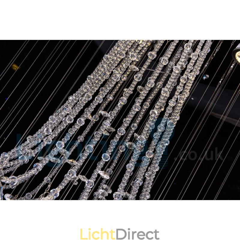 4-lichts moderne K9 Crystal ronde plafondlamp