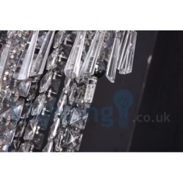 4 x GU10 + 8 x G4 150CM Lange Kristallen Druppellamp Moderne K9 Kristal Ronde Plafondlamp