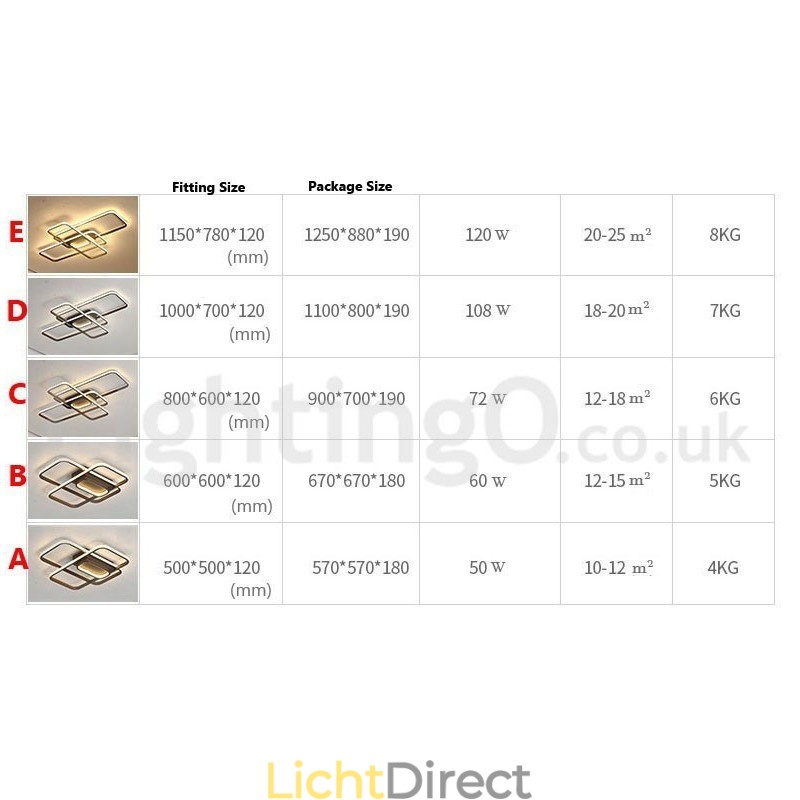 Moderne eigentijdse aluminium schilderij plafondlamp inbouwlamp met afstandsbediening dimmer kan ook worden gebruikt als wandlamp