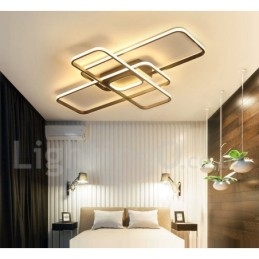 Moderne eigentijdse aluminium schilderij plafondlamp inbouwlamp met afstandsbediening dimmer kan ook worden gebruikt als wandlamp