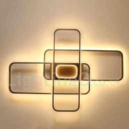 Moderne eigentijdse aluminium schilderij plafondlamp inbouwlamp met afstandsbediening dimmer kan ook worden gebruikt als wandlamp