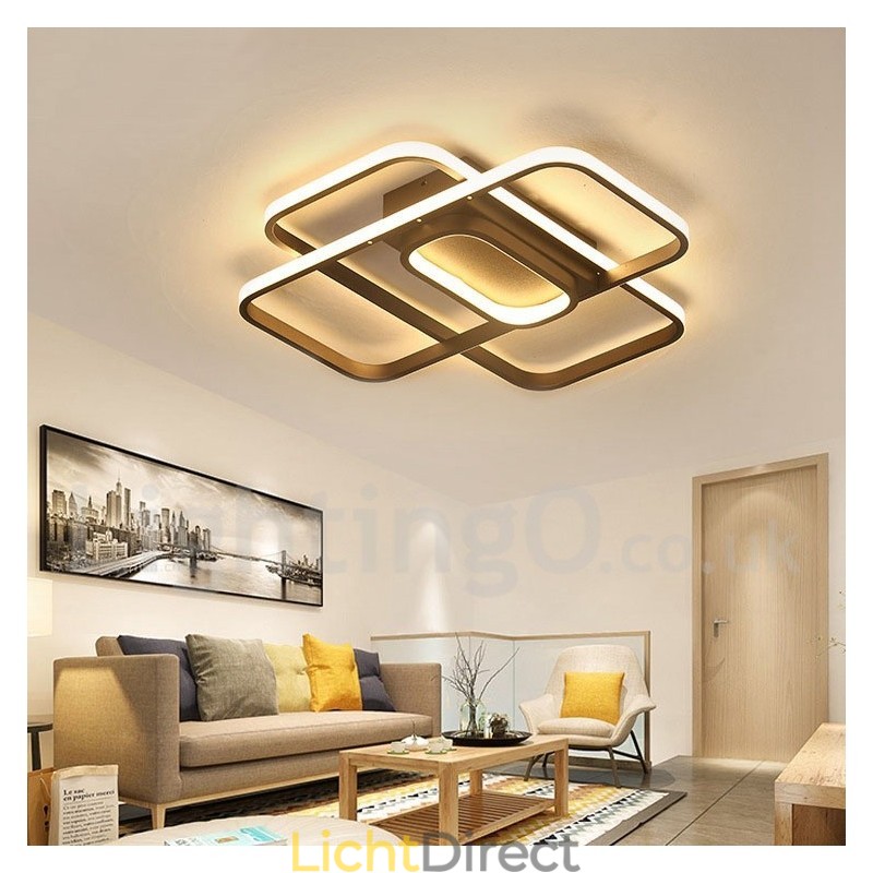 Moderne eigentijdse aluminium schilderij plafondlamp inbouwlamp met afstandsbediening dimmer kan ook worden gebruikt als wandlamp